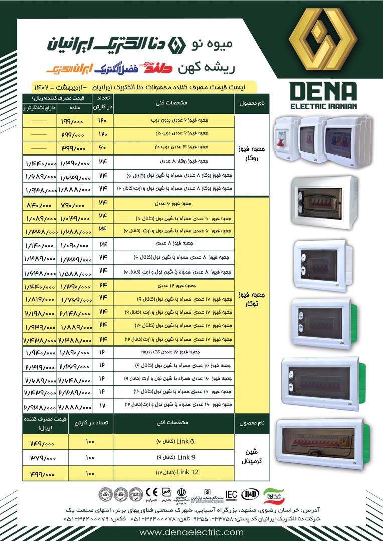 لیست قیمت دناالکتریک